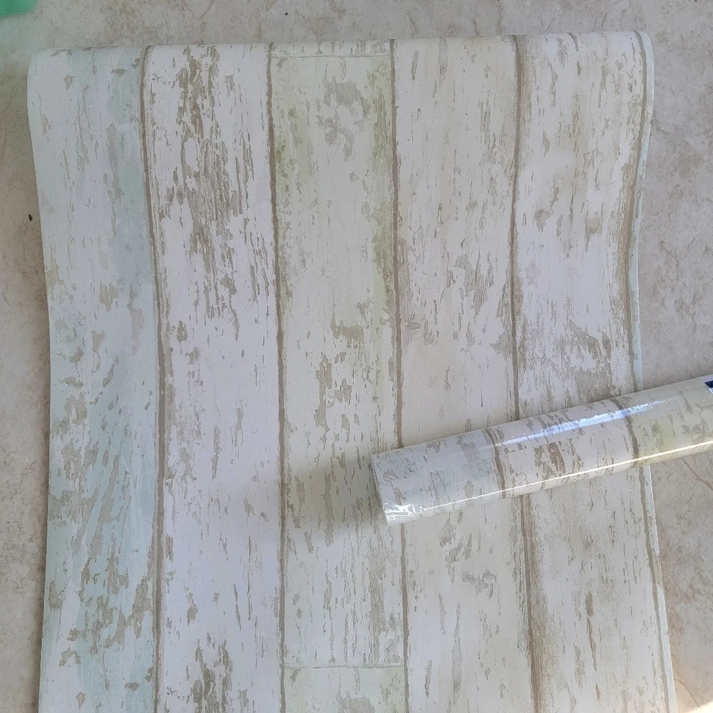 Wallpaper Alston Aqua Pastel Wood